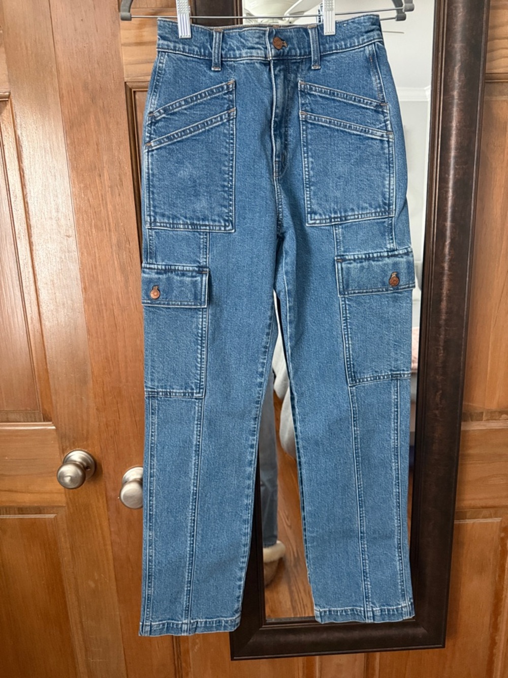 Madewell High-Rise 90’s Carpenter Jeans in Medium Blue Denim size 24